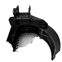 Cisaille hydraulique pour arbres pour mini-excavatrice de 0,8 à 6 tonnes, attache rapide SSQA, cisaille pour arbres pour mini-chargeuse avec lame NM500 pour le défrichement des terres