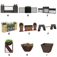 Jardinière géante de luxe en acier inoxydable de haute qualité, avec revêtement en poudre, pour jardin extérieur, longue durée de vie