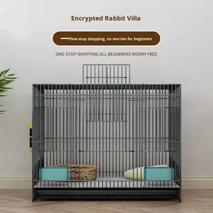 <span class=keywords><strong>Cage</strong></span> à oiseaux extra-large en métal écologique et durable avec plateau en plastique pour usage domestique - pour pigeons, poulets, lapins - utilisation en intérieur - Product Image 1