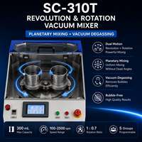 Mélangeur de dégazage sous vide SC310T 300 ml pour résine UV, résine photopolymère, adhésif médical et hydrogel