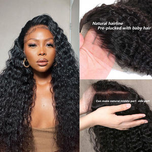 Gros réel naturel 100% perruques de cheveux humains, 100% vierge de cheveux avant de lacet perruque, meilleur remy perruque avant de lacet pour les femmes noires - Product Image 6