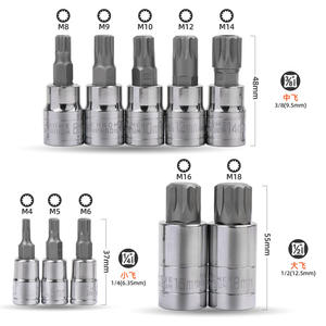 Juego de Llaves de Tubo Tipo M ProGrade de 10 Piezas, M4-M18, 1/2 Pulgada, Acero al Cromo Vanadio, Herramientas de Reparación Automotriz - Product Image 3