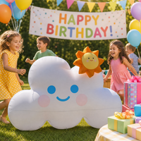 Arche gonflable personnalisée en PVC en forme de nuage, éclairée par LED, ballon géant pour événements, publicité, décoration, imperméable, avec souffleur Oxford inclus