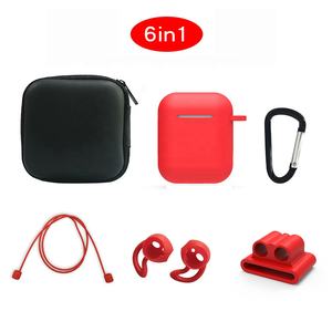 Sac de rangement 6 en 1 pour <span class=keywords><strong>AirPods</strong></span> Apple, boîtier de protection et Anti-perte pour écouteurs, coque pour écouteurs, accessoire - Product Image 4