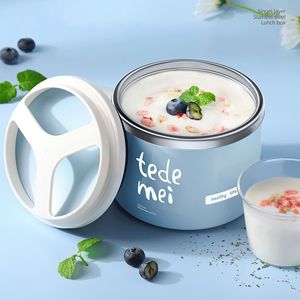 Tede Mei Stainless Steel <b>Lunch</b> <b>Box</b> Single Layer Portable For Home Work Students Healthy Life - Product Image 1