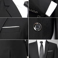 Costume de mariage pour homme, coupe slim, à simple boutonnage, 3 pièces (costume + pantalon + gilet), costume formel pour homme
