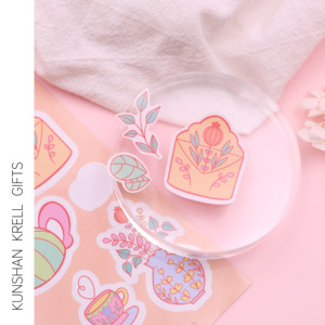 Tùy Chỉnh Tay Tài Khoản In Vòng Trong Suốt Rose Gold Sticker Logo Nhãn Tự Dính PP Rose Gold Foil Sticker - Product Image 5