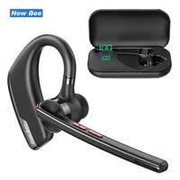 Casque d'écoute Bluetooth pour les appels téléphoniques Micro antibruit V5.2 Écouteurs sans fil d'affaires à double appariement avec étui de charge 500mAh