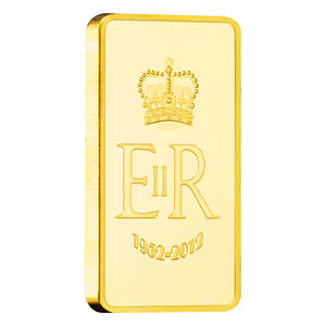 यूनाइटेड किंगडम की महारानी एलिजाबेथ द्वितीय स्मृति चिन्ह उपहार गोल्डन बार संग्रहणीय सोना मढ़वाया स्मारक सिक्के - Product Image 5