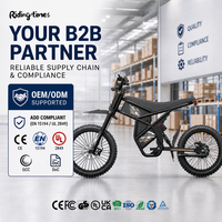Vélo de montagne électrique Ridingtimes GT73 PRO E-MTB 60V/36Ah, vitesse rapide de 73 km/h, autonomie de 140 km, frein à disque, suspension hydraulique, tout-terrain