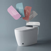 WC intelligent en céramique avec affichage HD couleur, bidet électrique et toilettes automatiques pour salle de bain
