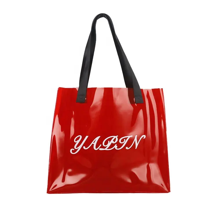 2024 New Arrival Alta Qualidade Barato Personalizado Plástico Rainbow Pvc Transparente Shopping Tote Jelly Bag Para As Mulheres