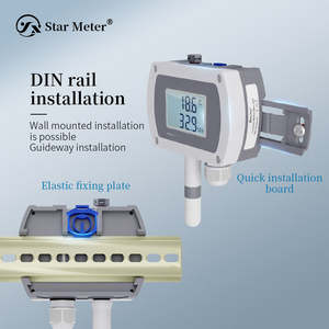 เซ็นเซอร์หน้าจอ LCD ติดผนังแบบปรับแต่งได้ ABS CWS29ติดตั้งได้บนรางเครื่องมือวัดความชื้นความดันบรรยากาศ - Product Image 5