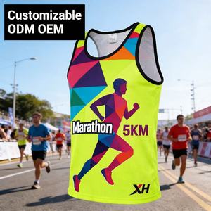 Camiseta Deportiva Unisex Personalizada para Maratón, Transpirable, 100% Poliéster, Anti-UV, para Verano, con Logotipo Personalizado Impreso - Product Image 1