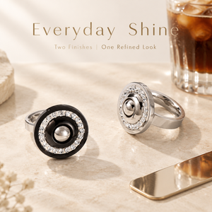 Hot Trend Retro Unique Women Circular Spinner Statement <b>Ring</b> Rotatable Disc With Surround Pave <b>Crystals</b> For Holiday - Product Image 4