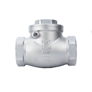 Vanne de retenue filetée en acier inoxydable H14W-16P, filetage interne 1/2 pouce, type oscillant horizontal pour l'eau - Product Image 3