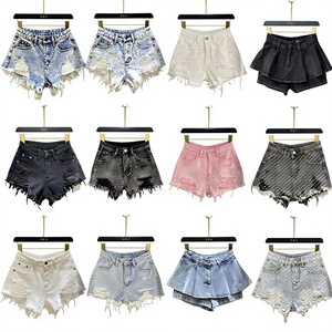 Shorts <span class=keywords><strong>de</strong></span> Mezclilla Casuales para <span class=keywords><strong>Mujer</strong></span>, Corte Ajustado, Verano 2026, Impermeables, Transpirables, Sexys, Venta al Por Mayor, Envío Aleatorio, Coloridos - Product Image 1