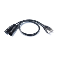 Cable convertidor de señal DMX XLR macho de 3 pines a RJ45 para ingeniería de iluminación profesional de escenarios