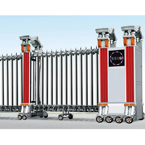 Automatisches Teleskop-Schiebetor, Einziehbares Tor aus Edelstahl für Sicherheit, Villa, Schule, Korrosionsbeständig, Langlebig, Einfach - Product Image 2