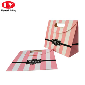 Tùy chỉnh thiết kế sang trọng màu hồng quà tặng bao bì Veco gần xử lý túi giấy <span class=keywords><strong>Cosmo</strong></span> giấy nghệ thuật cho mỹ phẩm và nước hoa - Product Image 3