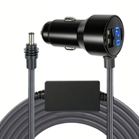 Cargador de Coche DC Impermeable para Starlink Mini, Doble USB-A y USB-C, con Pantalla Digital de Voltaje, Fuente de Alimentación para Vehículos, RV, Yate, Camión