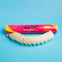 Volants de badminton TCX 6000 en plumes d'oie triplement inspectées, qualité supérieure et haute tension, pour la survie et l'approvisionnement, économies sur les volants de badminton