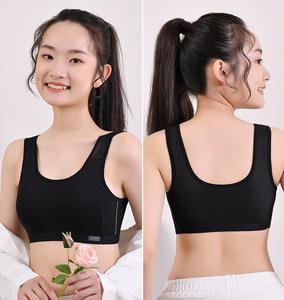 888 di biancheria intima da ragazza personalizzata # vendita all'ingrosso giovani ragazze Mesh Bralette elasticizzato costruito in tamponi di <span class=keywords><strong>cotone</strong></span> per studenti canottiera per bambini - Product Image 2