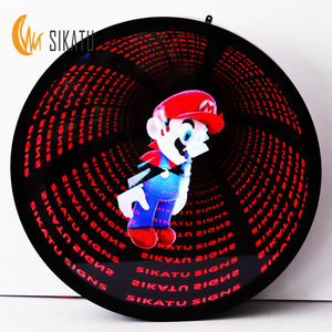 Signalétique personnalisée 3D holographique pour fans d'<span class=keywords><strong>anime</strong></span>, effet miroir infini en verre trempé pour signalétique d'entreprise et d'hôpital - Product Image 1