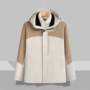 เสื้อแจ็คเก็ตกันลมแบบ 3-in-1 บุขนแกะสีบล็อกกิ้ง สำหรับทุกเพศ ทนลม เหมาะสำหรับงานกลางแจ้ง - Product Image 1