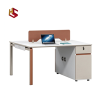 Nouveau bureau de travail moderne et durable, table d'écriture complète, poste de travail modulaire pour 2, 4 ou 6 personnes, en bois