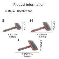 Accessoires pour animaux de compagnie : Brosse à picots rectangulaire en bois pour chien et chat avec pastilles de colle, pour le nettoyage et le toilettage des poils.