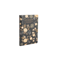 Carnet de notes ligné à couverture rigide avec estampage à chaud floral, en gros, en stock, journal ligné prêt à l'emploi