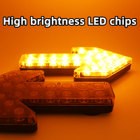 Luz de Advertencia Magnética Recargable Portátil con Forma de Flecha, Luz de Seguridad LED Inalámbrica para Camiones, Construcción y Tráfico