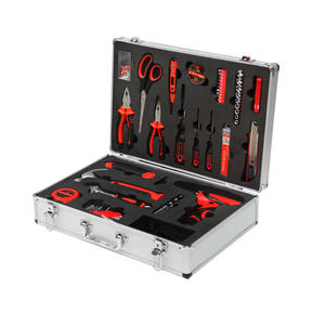Ensemble d'outils combinés de 60 pièces en aluminium de haute qualité, directement de l'usine, coffret cadeau pour l'<span class=keywords><strong>immobilier</strong></span>, perceuse sans fil incluse - Product Image 2
