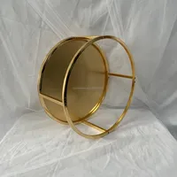 Support à gâteau en métal électro-plaqué à 3 niveaux, support à gâteau réutilisable de haute qualité, outils, cadre de support multi-niveaux, supports à gâteau