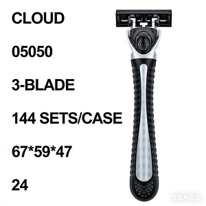 Rasoio di sicurezza manuale da uomo CLOUD con 1 manico e 8 <span class=keywords><strong>lame</strong></span> usa e getta, confezione da 3 rasoi affilati, vendita all'ingrosso di fabbrica - Product Image 2