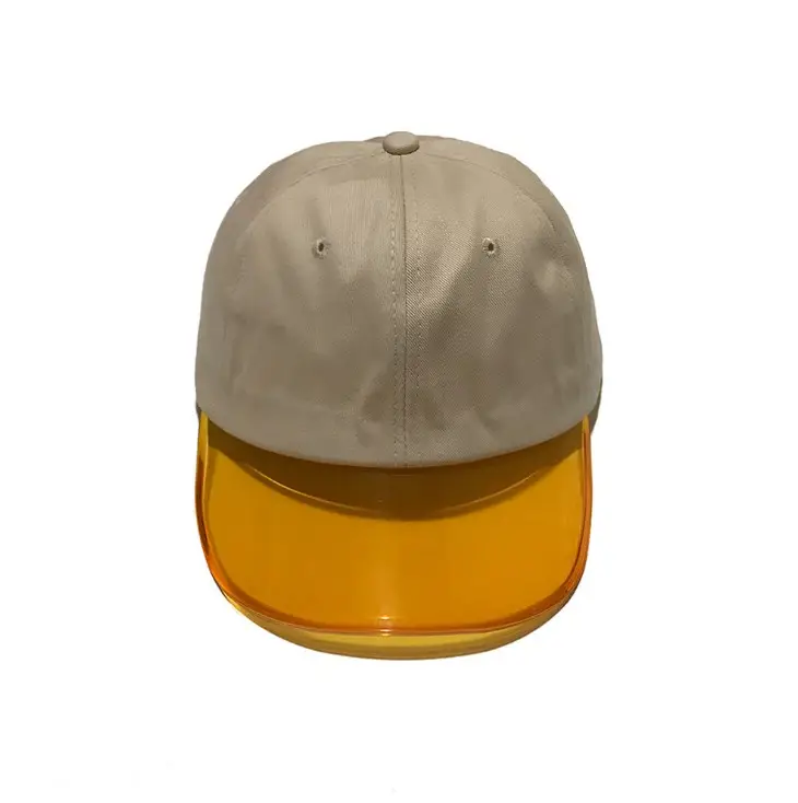 Şeffaf PVC kenar tek renk beyzbol şapkası çok renkli yaz güneşlik şapka kadınlar ve erkekler için