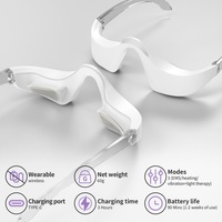 Masseur oculaire portable 3D avec microcourant, vibration, chauffage, lumière rouge, bleue et verte pour la relaxation quotidienne des yeux et la réduction des cernes