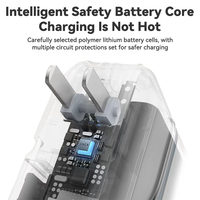Chargeur super rapide 22,5 W avec prise secteur pliable / Batterie externe haute capacité à double câble pour une charge rapide