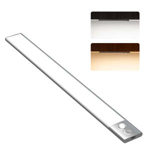 โคมไฟตู้ LED ทันสมัยบางเฉียบพร้อมเซ็นเซอร์ตรวจจับความเคลื่อนไหวและร่างกายมนุษย์ ปรับอุณหภูมิสีได้ สำหรับ<span class=keywords><strong>ตู้</strong></span>และทางเดิน - Product Image 3