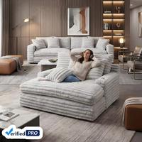 Ensemble de canapé-lit sectionnel convertible en mousse à mémoire de forme compressée, petit format, vente en gros pour appartement, aucun assemblage nécessaire