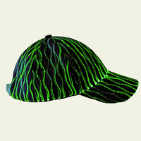 Gran oferta de alta calidad, tela de fibra óptica LED, intermitente, Luminoso, que cambia de color, rendimiento, fiesta, Festival, uso, gorras de luz LED, sombreros