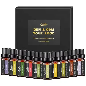 Óleos essenciais com aromaterapia pura, conjunto de óleos essenciais combinados livremente para cuidados com a pele e o cabelo, difusor de aroma