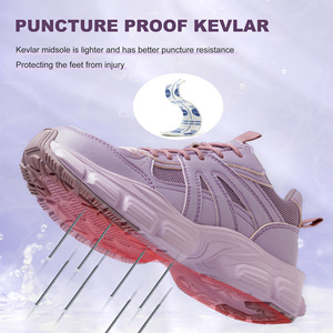 China Manufacturer <strong>Ladies</strong> Summer Work Sneakers Air Cushion <strong>Trainers</strong> Anti Smashing Sports Work Shoes for Women - Product Image 5