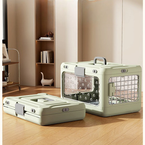 Sac de transport pliable et écologique pour animaux de compagnie avec fenêtres en maille respirante, idéal pour les voyages en extérieur, siège auto et approuvé pour l'avion, grande capacité, toutes saisons, pour chat - Product Image 2