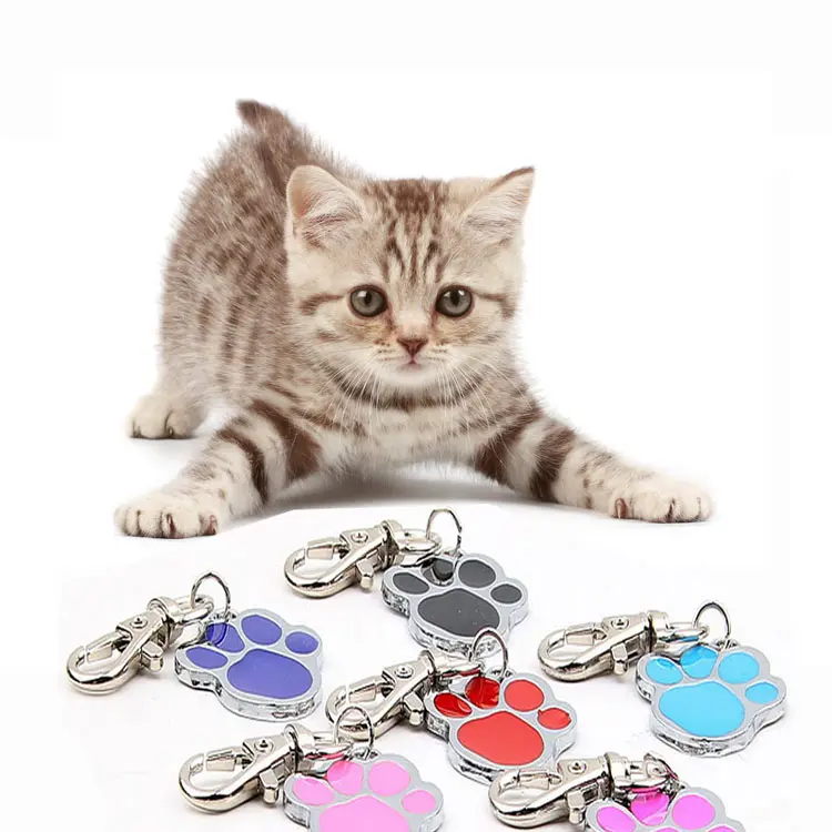 Bán Hot Custom Logo Laser Khắc Cat Dog Tên Tag Paw Mô Hình Pet Id Tag