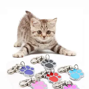 Heißer Verkauf Individuelles Logo Laser Gravierte Katze Hund Name Tag Pfote Muster Pet Id Tag