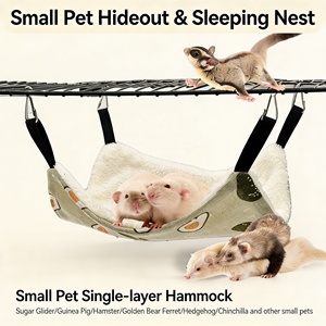Hamac pour animaux de compagnie en peluche écologique et durable, très vendu, hamac en velours à une couche, lit chaud pour furets, hamsters, cochons d'Inde, lapins - Product Image 1