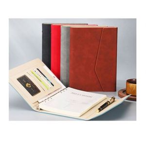2025 Custom Faux Leather Hardcover Stationery Note Book Gift Set Luxury Black <b>Planner</b> Recycled Paper Diary A5 <b>Journal</b> With Pen - Product Image 6