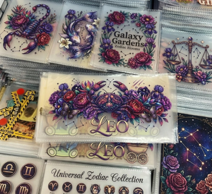 Envolturas para vasos de 16 oz con signos del zodíaco, resistentes a los rayos UV, lavables, metálicas, fáciles de despegar, para pegatinas de cristal, botellas, calcomanías DIY, transferencia de calor - Product Image 1